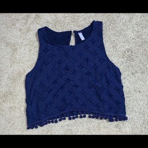 Blue crop top